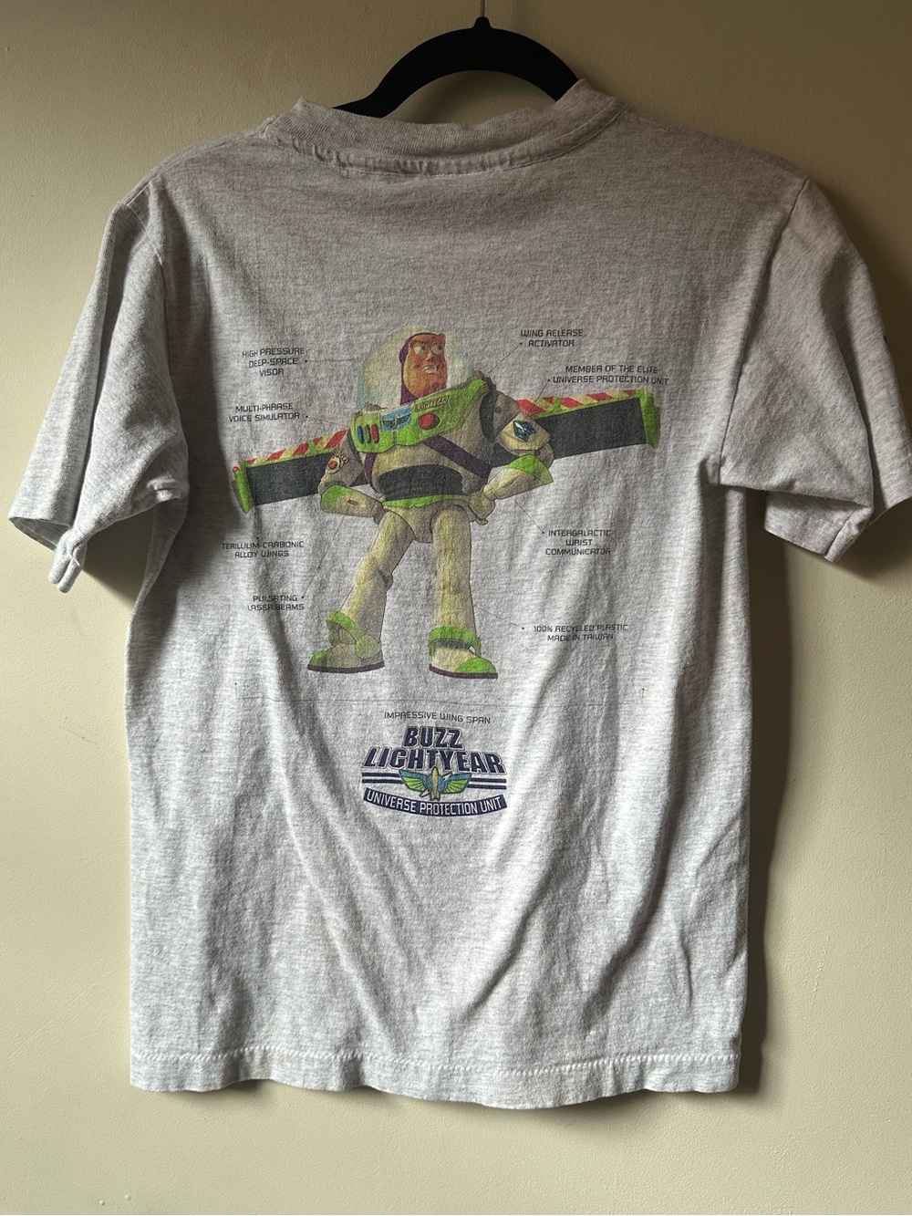 Vintage 90s Disney Store Toy Story Buzz Lightyear Youth Cotton Tee Kids Large